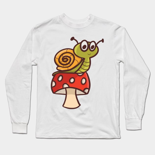 Cute snail Long Sleeve T-Shirt by mrsmauve